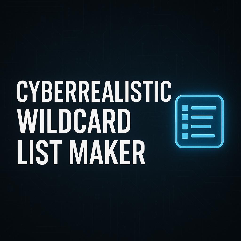 CyberRealistic Wildcard List Maker - The Ultimate Creative List Generator for Prompt Engineering